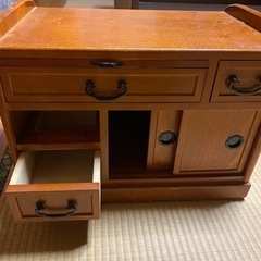 お茶置き台（下キャスター付き）の画像