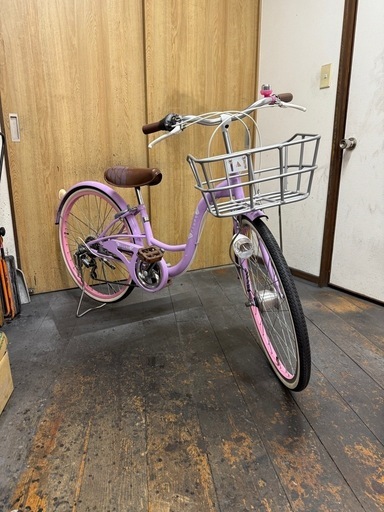 中古車 子供用自転車 Plume 24インチ LEDオートライト 6段変速 美品