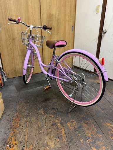 中古車 子供用自転車 Plume 24インチ LEDオートライト 6段変速 美品