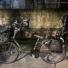 電動自転車　子供前後のせシート付き　パナソニック