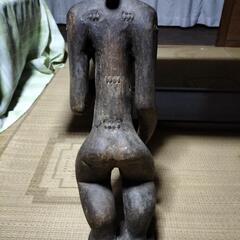 アフリカ　バウレ族　アカン系　木彫り　人形　置物　呪物　神像　　商品説明必読お願い致します🙇の画像