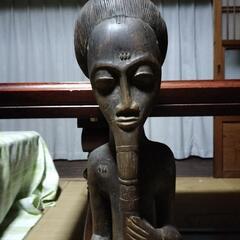 アフリカ　バウレ族　アカン系　木彫り　人形　置物　呪物　神像　　商品説明必読お願い致します🙇の画像