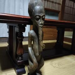 アフリカ　バウレ族　アカン系　木彫り　人形　置物　呪物　神像　　商品説明必読お願い致します🙇の画像