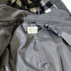 【Lサイズ】コート 長袖 グレー ピーコート　COEN　フード付の画像