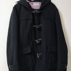 【Lサイズ】ダッフルコート 長袖 コート ブラック　メンズ　黒色...