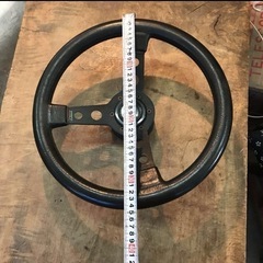 ABARTH アバルト 黒 ステアリング ビンテージ 部品の画像