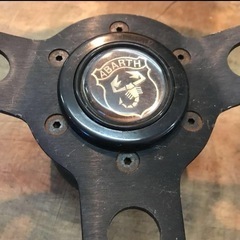 ABARTH アバルト 黒 ステアリング ビンテージ 部品の画像