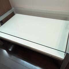 【再】最終です。お値下げしました。ニトリ　センターテーブル　ガラステーブルの画像
