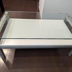 【再】最終です。お値下げしました。ニトリ　センターテーブル　ガラステーブルの画像