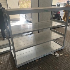 佐々町[美品]奥行きの広い重量スチールラック