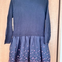 H&M 長袖ワンピース 140 ニットワンピースの画像
