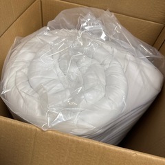 最終価格　新品未使用 敷き布団 ダブル ホワイト 厚め ボリューム布団 新生活 ３つ折り布団  27の画像