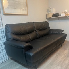 ニトリ　レザー　ソファの画像