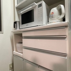 松田家具🩵 【食器棚】【カップボード】【キッチンボード】取りに来て頂けたら1万円割引の画像