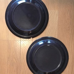 【引取限定】ヴィンテージ 昭和レトロな花柄プレート 26cm 大皿 ペア 2枚セットの画像