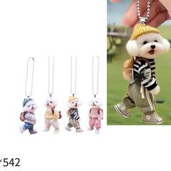 ビションフリーゼ/大きめアクリルキーホルダー4点（新品）の画像