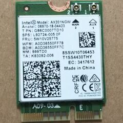 【Wifi6】INTEL AX201NGW M.2 CNVI Wifi CARDの画像