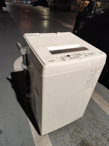②最新式が5,000円★2021年式東芝全自動洗濯機　4.5kg 配送お手伝可