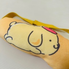 【サンリオ・ポムポムプリン・限定品】ふわもこアイマスク　目の疲れを癒しますの画像