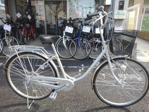 中古自転車３４１５　２６インチ　ギヤなし　LEDオートライト