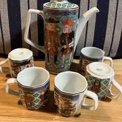 希少★伊万里焼(石鳳)コーヒーカップ＆コーヒーポットセット