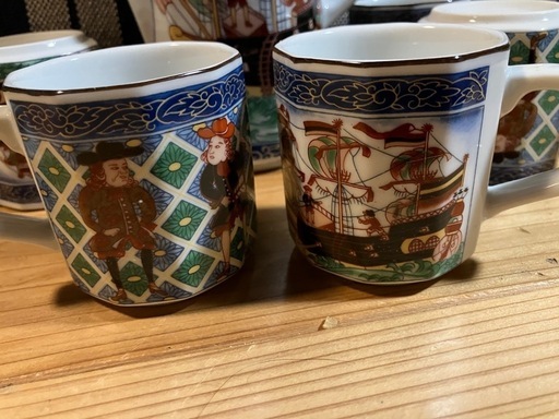 希少★伊万里焼(石鳳)コーヒーカップ＆コーヒーポットセット