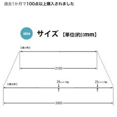 【2/25まで】物干し竿　2.1〜3.0m　ステンレスの画像