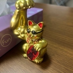 招き猫　ラッキーキャット　オブジェ　筋肉　剛腕　マッチョ　かわいい　風水　お守りの画像