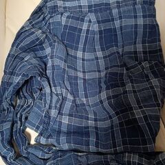 プレミアムリネンチェックシャツ(長袖)　※値下げしました。の画像