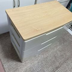 ウッドトップチェスト　幅広３段大きめの画像