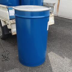 ⑤オープンドラム缶 空ドラム缶 ブルー　200リットル 綺麗 収納 保管の画像
