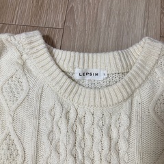 LEPSIM ケーブルニット　ホワイトの画像