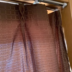 カーテン ブラウン 100×139 生地薄め の画像