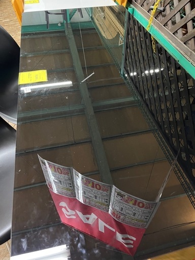 ガラスダイニングセット　椅子2脚セット　ガラスダイニングテーブル　黒　ジャングルジャングル貝塚店