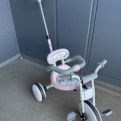 【3日間限定価格】ディズニーコラボ ハンドル付き子供三輪車
