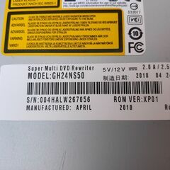 【中古一部動作確認品】LG　Super Multi DVD Rewriter　GH24NS50　内蔵スーパーマルチDVDリライター　SATAの画像