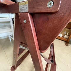 【決まりました】ハイチェア ベビーチェア テーブル付き ベルトあり KATOJI の画像