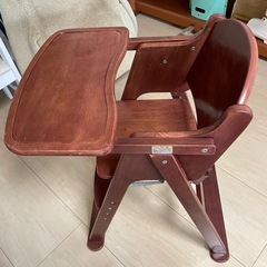 【決まりました】ハイチェア ベビーチェア テーブル付き ベルトあり KATOJI の画像
