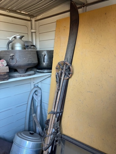 木製スキー板ストック付属