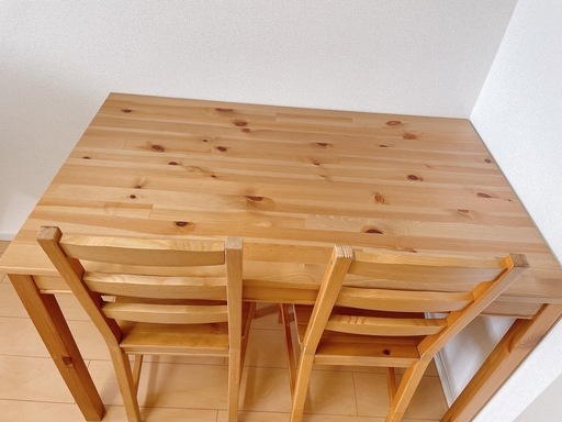 【決まりました】ダイニングセットIKEA JOKKMOKK ヨックモック テーブル＆椅子2脚