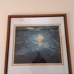 シリアルナンバー入り　版画　棚田　中国土産　周運賢？の画像