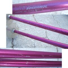 スキー ポール・ストック 約112cm ロシニョール ピンク ROSSIGNOL 身長160-165cmくらいの方向け　☆ PayPay(ペイペイ)決済可能 ☆ 札幌市 豊平区 平岸 平岸店の画像