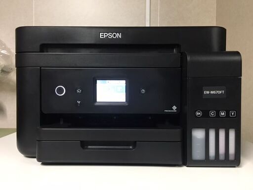 EPSON/エプソン　A4カラーインクジェット複合機・プリンター　EW-M670FT　無線LAN対応　2018年製　エコタンク搭載　FAX・コピー・スキャナ
