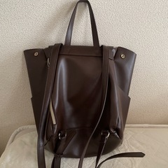 プチプラのあや/ダークブラウン2WAYリュック/26日までのお支払いで100円引の画像