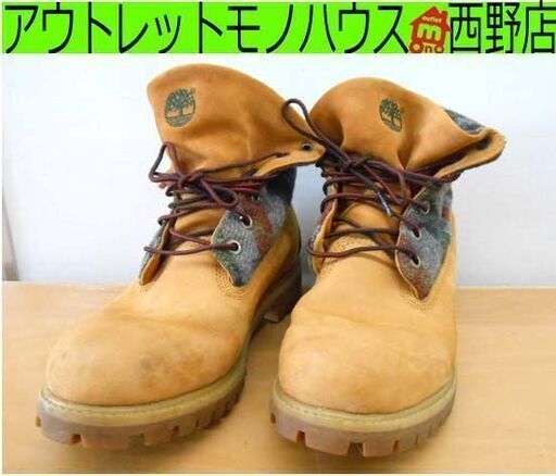 Timberland×WOOLRICH コラボ ロールトップブーツ JP26cm 6924R ティンバーランド ウールリッチ ブーツ 靴 札幌 西野店