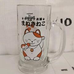 0222-051 まねきねこ　ジョッキ大　プレミアムモルツコラボ