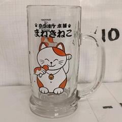 0222-052 まねきねこ　ジョッキ大　プレミアムモルツコラボ