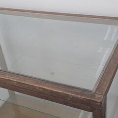 昭和ガラス飾り棚　アンティーク　什器の画像