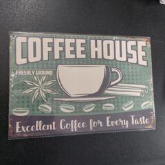 新品未使用‼️コーヒー☕③ブリキ看板20cm×30cmの画像