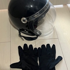 【バイク3点セット】ジャケット、ヘルメット、グローブの画像